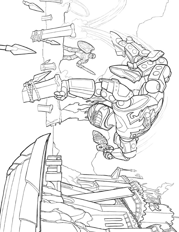 Kids-n-fun.com | Create personal coloring page of Lego Knights coloring